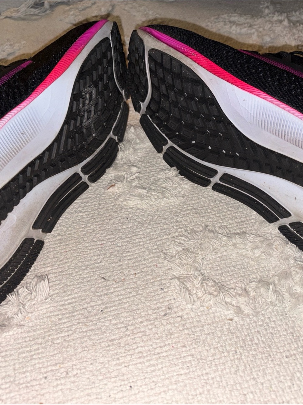 Nike Black Running Sneakers with Pink Swoosh and Magenta Trim - Picture 3 of 3
